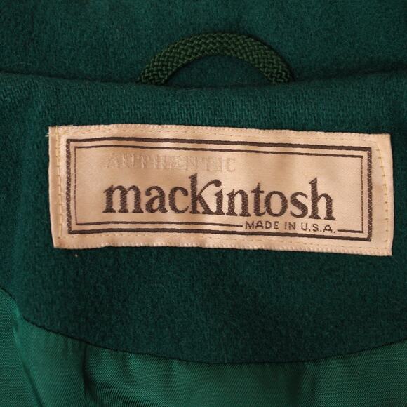 VTG Mackintosh Pea Coat Style Single Breasted Pure Wool Womens Size M teal(READ) - Picture 6 of 7